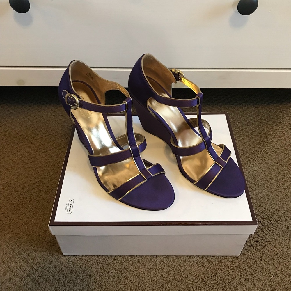 Coach Purple and Gold Heels